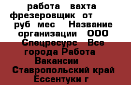 работа . вахта. фрезеровщик. от 50 000 руб./мес. › Название организации ­ ООО Спецресурс - Все города Работа » Вакансии   . Ставропольский край,Ессентуки г.